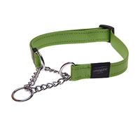 Reflective Nylon Choke Collar; Slip Show Obedience Training Gentle Choker for Extra Large Dogs, Green