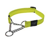 Reflective Nylon Choke Collar; Slip Show Obedience Training Gentle Choker for Large Dogs, Yellow