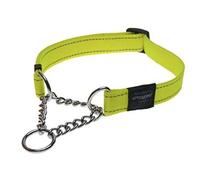Reflective Nylon Choke Collar; Slip Show Obedience Training Gentle Choker for Medium Dogs, Yellow