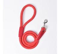 Reflective Nylon Dog Leash - 127cm Long, 2mm Thick Rope - Sturdy Metal Clasp - Comfortable Padded Handle - Night Safety Walking Lead for Small Medium Large Dogs - 6 Vibrant Colors (Red)