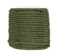 Reflective Parachute Cord 50m 4mm for Secure Tie(dark green) | Low-light safety, easy to spot, prevents tripping, ideal for night camping, build