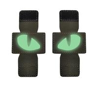 Reflective Patch - A Pair of Cat-Eye Reflective L-uminous Stickers, Hook Fasteners s Patch Embroidery Patches, Backpack Night Reflectives Stickers