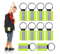 Reflective Pendants, 10pcs Reflective Backpack Pendants Stylish Reflective Gear Portable Key Chain Accessories Safety Reflector Pendant Tags for Bag