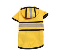 Reflective Pet Dog Raincoat Large Stylish Safe Small Medium Big Dog Clothes Waterproof Coat Golden Retriever Labrador(L)