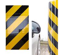 Reflective Pole Padding, Self-Adhesive Garage Wall Protector, Foam Wall Column Guard, Garage Wall Bumper for Parking, Factories, Playgrounds(Black Yellow U-Shaped,10pcs)