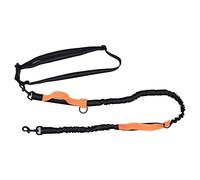 Reflective Retractable Dog Leash, Adjustable Pet Walking Leash with Dual Control, Hands - Free Nylon Traction Rope for Small Medium Large Dogs, Night Safety Reflective Stitching (Orange)