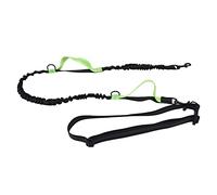 Reflective Retractable Dog Leash, Portable Adjustable Pet Traction Rope with Dual Retraction for Night Walks, Nylon Walking Leash for Medium to Large Dogs (Green)