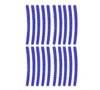 Reflective Rim Strips for Car Wheels, Rubber Tyre Decals for Night Visibility Safety, Fluorescent Wheel Hub Tape Anti-Collision Markers, Usual Fitment for All Vehicles(blue)