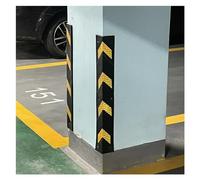 Reflective Rubber L-Shape Corner Guard for Parking Garages, Durable Wall Protector Prevents Vehicle Damage