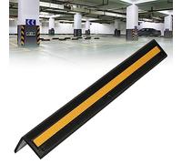 Reflective Rubber Wall Corner Guard - Bumper Edge Protector for Parking Garage and Warehouse Columns, 8 Pack 100cm