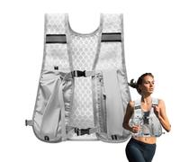 Reflective Running Vest - Hydration Phone Chest Bag, Ultra Light 500ml Bottle Fanny Pack, Secure Storage Pockets, Ergonomic Sports Vest | Running Hiking Cycling Trekking Gear For Men Women