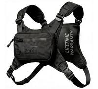 Reflective Running Vest, Tactical Chest Rig with Phone Holder for Hiking | Zero Bounce Fit with Three Pockets and Built-in Earphone Port, Great for Cycling, Water Resistant