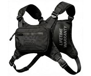 Reflective Running Vest, Tactical Chest Rig with Phone Holder for Hiking | Zero Bounce Fit with Three Pockets and Built-in Earphone Port, Great for Cycling, Water Resistant