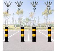 Reflective Safe Bollard Post with Hanging Ring - and High-Visibili Driveway Sidewalk Ber for Enhanced Protect and Traffic Control