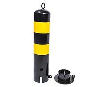 Reflective Safety Ber Post Paletto for Parking Lots Walkway Access Single Lane Divider Security Post with Reflective Tape Traffic Control & Weather Resistant.