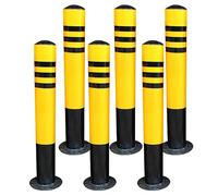 Reflective Safety Bollard - 4PCS Parking Barrier Post, Traffic Delineator for Driveways, Durable & Visible for Traffic-Sensitive Areas, H75cm x W8.9cm