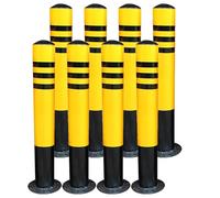 Reflective Safety Bollard - 4PCS Parking Barrier Post, Traffic Delineator for Driveways, Durable & Visible for Traffic-Sensitive Areas, H75cm x W8.9cm