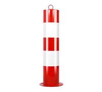 Reflective Safety Bollard Post with Hanging RingDurable Traffic Barrier for Parking Lots & Roads Enhance Visibility & Safety for Vehicles and Pedestrians