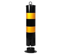 Reflective Safety Bollard with Strips - Parking Ber for Enhanced Visibility in Parking Lots, Streets, Subways, Bus Stops