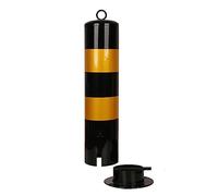 Reflective Safety Bollards - 10 Pack Traffic Posts for One Lane Parking - Durable Ground Mount Industrial Barriers & Sidewalk Protection Cones for Enhanced Visibility