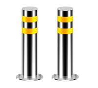 Reflective Safety Bollards - 6 Pack Traffic Posts for Enhanced Security, Durable Industrial Barriers for Parking Lots and Crosswalk Protection