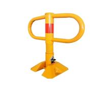 Reflective Safety Bollards - Fold Down Removable Steel Parking Barrier Post with Strong Spring and Lock for Driveway Protection