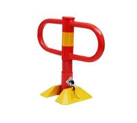 Reflective Safety Bollards - Fold Down Removable Steel Parking Barrier Post with Strong Spring and Lock for Driveway Protection