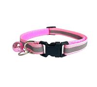 Reflective Safety Collar for Cats Adjustable 19-32 cm with Bell Quick Release Function for Optimal Visibility at Night (One Size)