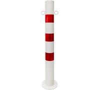 Reflective Safety Post Parking Barrier Parking Bollard with Warning Collar Roadside Parking Dispenser Urban Traffic Control Durable and Visible Road Marker