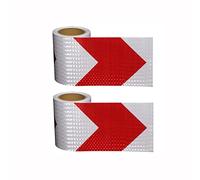 Reflective Safety Stickers for Trucks and Cars - 2 Rolls of Waterproof Barrier Tape with Warning Signs, 10M x 10cm