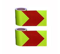Reflective Safety Stickers for Trucks and Cars - 2 Rolls of Waterproof Barrier Tape with Warning Signs, 10M x 10cm
