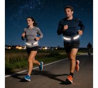 Reflective Sash for Walking at Night | Adjustable Safety Band | High Visibility Elastic Glow Belt - for Men Women Outdoor Runners Riding Cycling Running Jogging