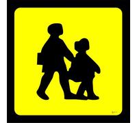 Reflective School Bus/Coach Sign Compliant With Regulations 1994 Choice Of Sizes Large For Back Small For (Magnetic, 40 x 40 CMS)