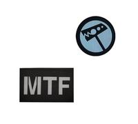 Reflective SCP MTF Patch,Special Containment Procedures Foundation Logo 3D,Embroidered Tactical Morale Military Patches Hook and Loop (2PCS E)