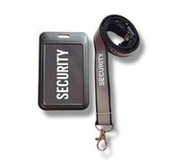 Reflective Security Lanyard with Printed Security Enclosed Card Holder & Printed Security Badge