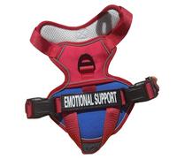 Reflective Service Vest for Dogs - Large Blue Nylon, Adjustable and Safe Structure, Weatherproof Adventure Harness | Outdoor Activities, Walks, Hiking Indoors