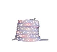 Reflective Shoe Laces Flat For Sneakers Luminous Shoelaces Moon Star Pattern Canvas Colorful Shoestring Glow(Light purple pink,XXL)