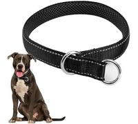 Reflective Slip Collar, Soft Nylon Padded Training Choke Collar Adjustable for Female Male Small Medium Large Dogs