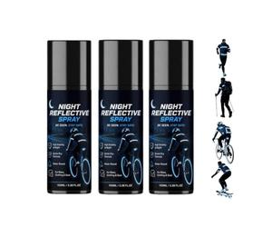 Reflective Spray for Night Riding - High Visibility Glowing Paint | Safety | Fluorescent Luminous Coating, Safe for Clothes & Bicycles, Outdoor Night Cycling , Weatherproof Reflective Sign Mar (3pcs)