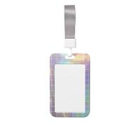 Reflective Square Id Badge Holder with Detachable Neck Strap, Waterproof Vertical Name Card Holders, for Nurse Students Teachers Staff
