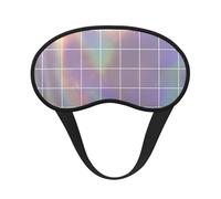 Reflective Square Print Soft Washable Comfort Eye Mask for Sleeping Travel Home Hotel Airplane Camping