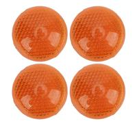 Reflective Sticker,4Pcs/Set 1.65in Orange Round Reflector Reflective Sticker High Visibility Warning Weatherproof for Motorcycle Car Truck