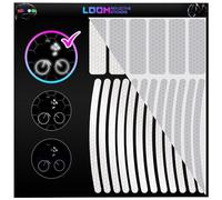 Reflective Stickers for Bikes (18pc Brilliant-Gray)-Waterproof, High Visibility Bike Stickers for Flat Surfaces-Nighttime Safety Reflective Stickers for Helmet,Bicycle & Motorcycle-Adhesive Reflectors