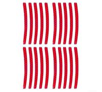 Reflective Stickers for Car Wheel Hub Tire Modification with Anti Collision Features to Enhance Nighttime Visibility and Vehicle Safety (Red)