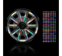 Reflective Stickers for Car Wheel Rim,Cool Car Decorations Rainbow Dot Car Stripe Decals,Gorgeous Automotive Exterior Accessories Fits Car Truck SUV Motorcycle Bicycle (20 PCS)