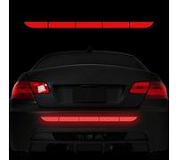 Reflective Stickers for Cars, Nouiroy Rear Bumper Decal Sticker Strong Reflective Strip High Intensity Visibility Decals Night Safety Warning Sign 35.82*1.57inch Self Adhesive SUV Truck, Red