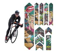 Reflective Stickers of the Bicycle Frame - Reflective Sticker of the Bicycle Frame, Scratch-Resistant Waterproof Protective Film | Road Mountain Bike Stickers Frame Decals Outdoor Bicycle Path