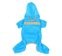 Reflective Strip PET Raincoat for Puppy Dog Waterproof Blue | Tpu Polyester Build, Comfortable in Wet Weather, Stylish Look, Suitable for Outdoor Use and Pets