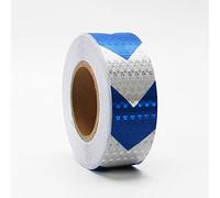 Reflective Tape, 2 Inch x 98 Feet Reflective Hazard Warning High Intensity Waterproof Reflector Safety Tape Marking for Trailers, Outdoor Cars, Trucks(Blue/White)