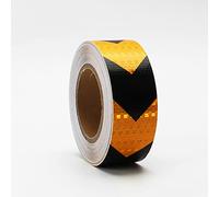 Reflective Tape, 2 Inch x 98 Feet Reflective Hazard Warning High Intensity Waterproof Reflector Safety Tape Marking for Trailers, Outdoor Cars, Trucks(Fluorescent yellow/black)